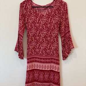 Red bohemian dress